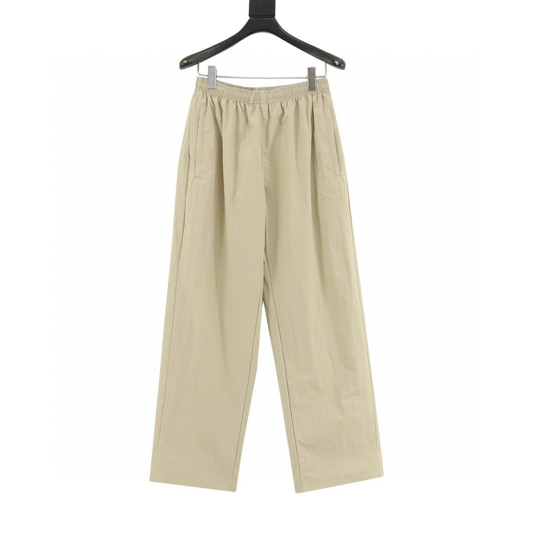 Balenciaga 26SS Arc Emblem Logo Embroidered Wide-Leg Track Pants