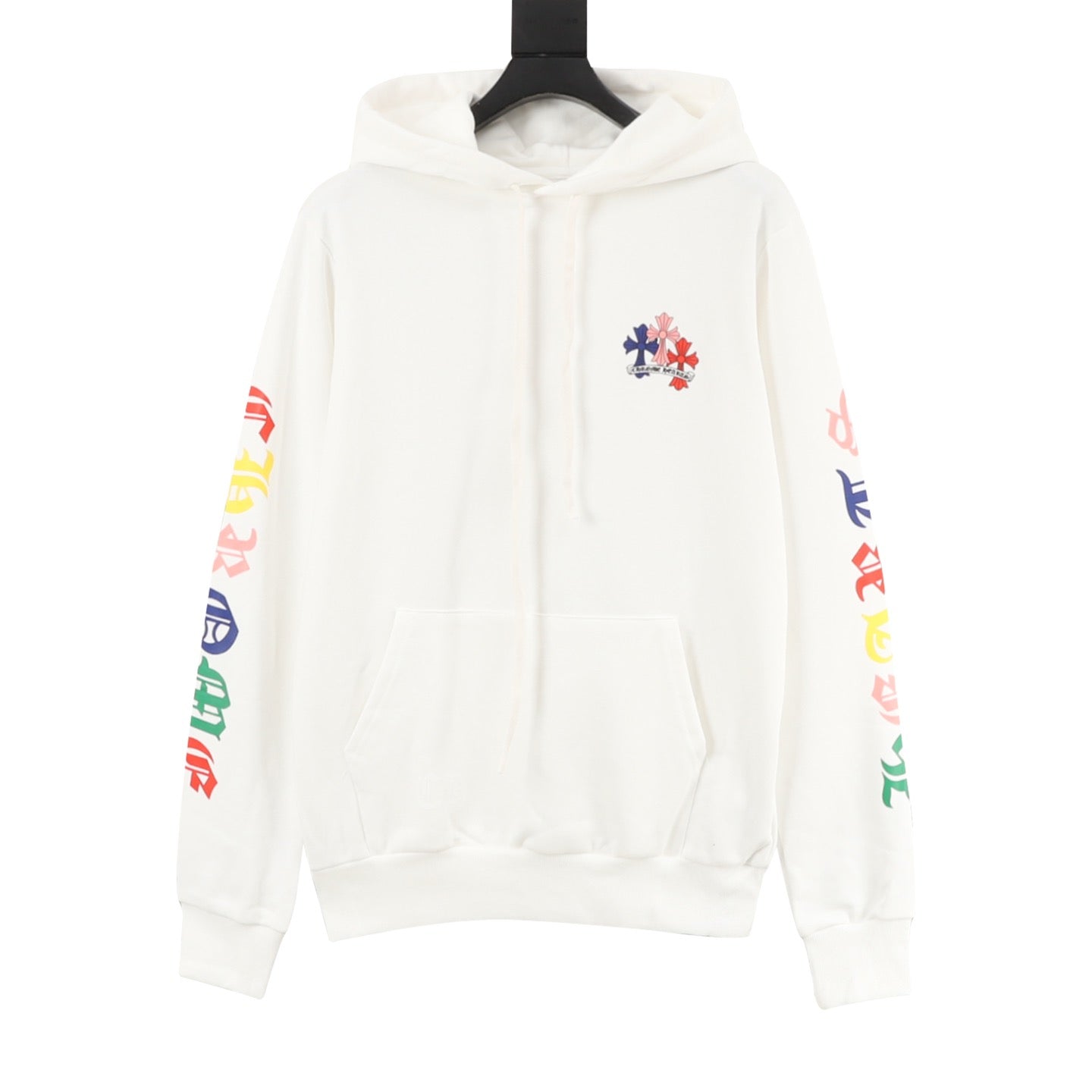 Chrome Hearts 25FW Multicolor Gothic Script Sleeve Hoodie