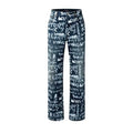 Louis Vuitton Multi-Language Graffiti Wide-Leg Jeans