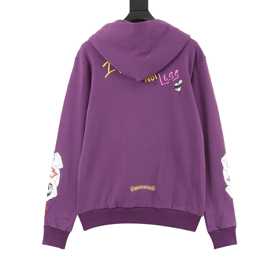 Chrome Hearts Women's Men's Purple AN THATS THAT Graphic Print Hoodie