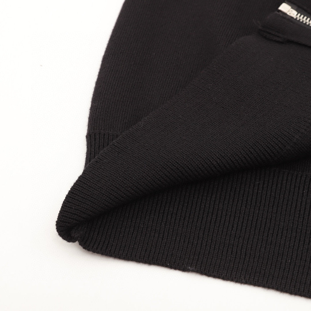 Loewe Anagram Zip-Up Hooded Knit Cardigan