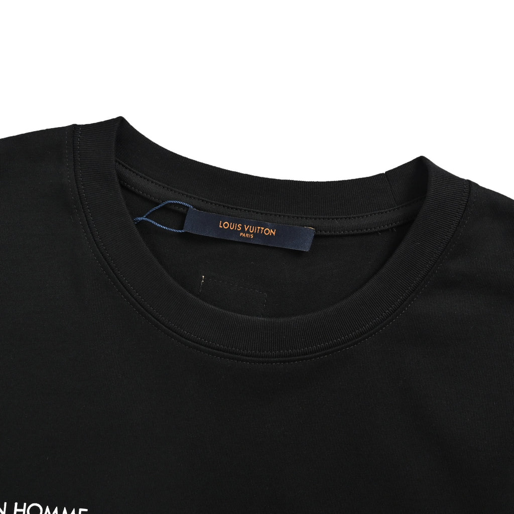 Louis Vuitton LVM Show Text Short-Sleeve T-Shirt in Black