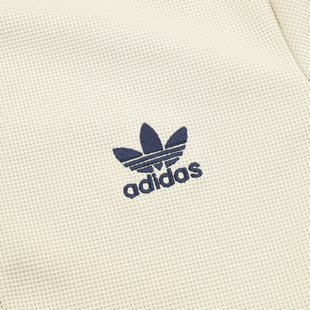 Adidas Originals American Retro Trefoil Track Jacket | Cream Burgundy Stripe Navy Trim