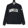 Moncler Women's & Men's Navy Logo Patch Crewneck Sweatshirt
