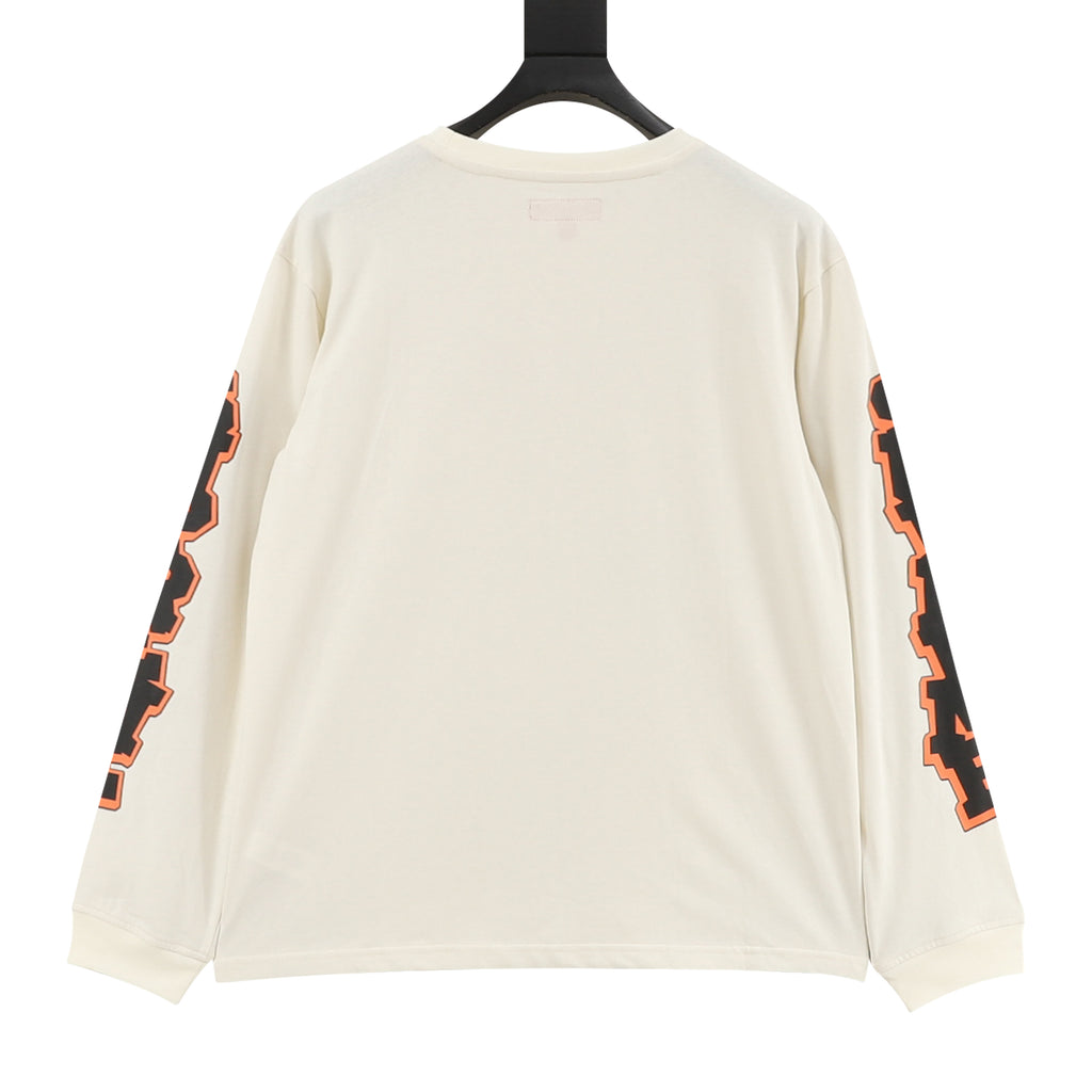 Supreme Cracked Sleeve Print Long-Sleeve T-Shirt