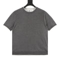 Brunello Cucinelli Layered Look Two-in-One Knit Short-Sleeve T-Shirt