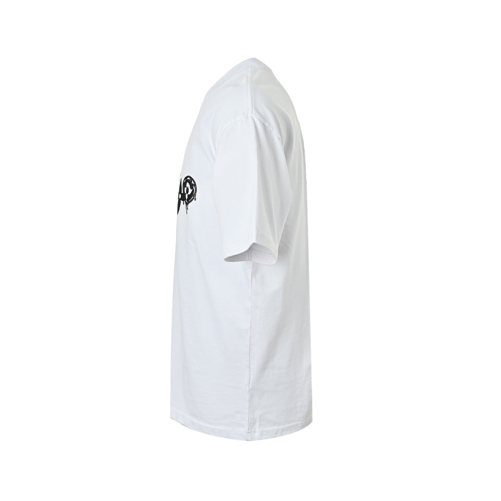 Louis Vuitton Drip-Effect Monogram Print Short-Sleeve T-Shirt in White