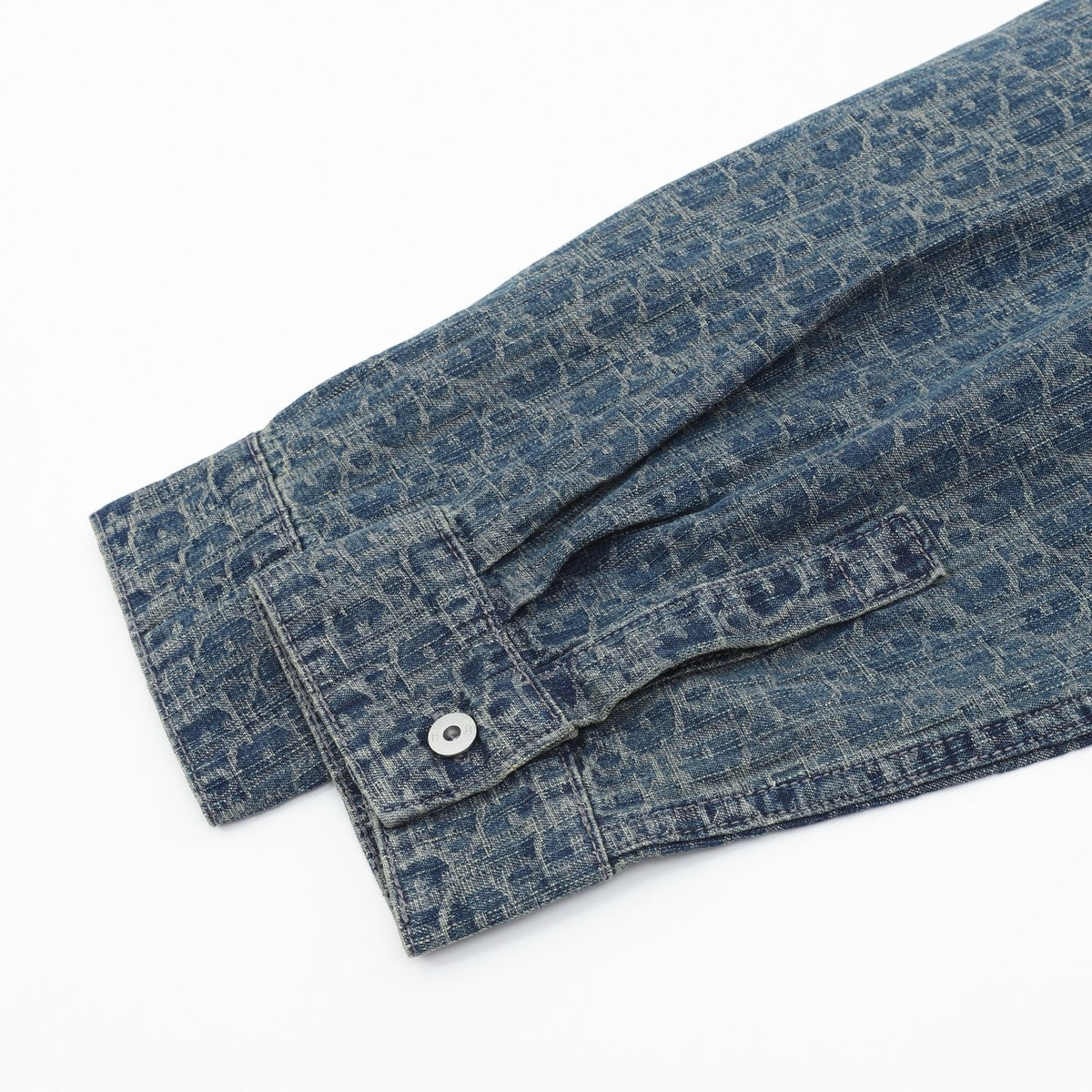 Dior Women's / Men's Oblique Jacquard Denim Shirt in Blue