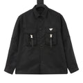 Prada Women's Men's Black Nylon Cargo Shirt Jacket