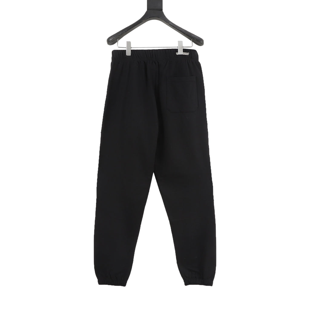 Chrome Hearts Triple Cross Leather Patch Joggers — Grey Marl