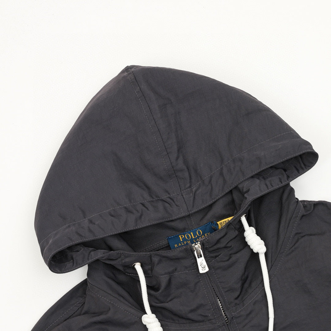 Polo Ralph Lauren Polo Pony Rope Drawcord Hooded Windbreaker Jacket