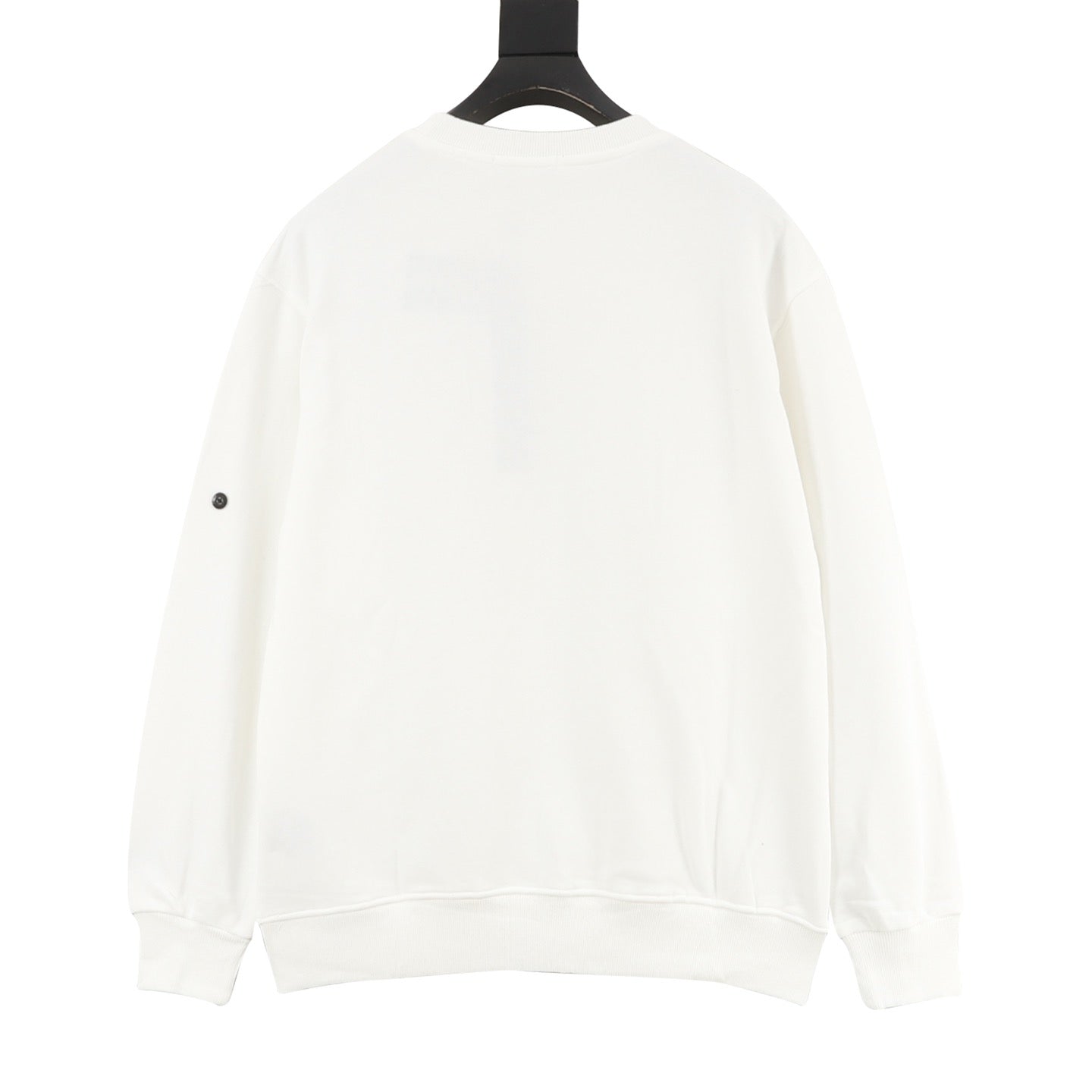 Stone Island Sleeve Badge Crewneck Sweatshirt | White Minimalist Luxury Streetwear