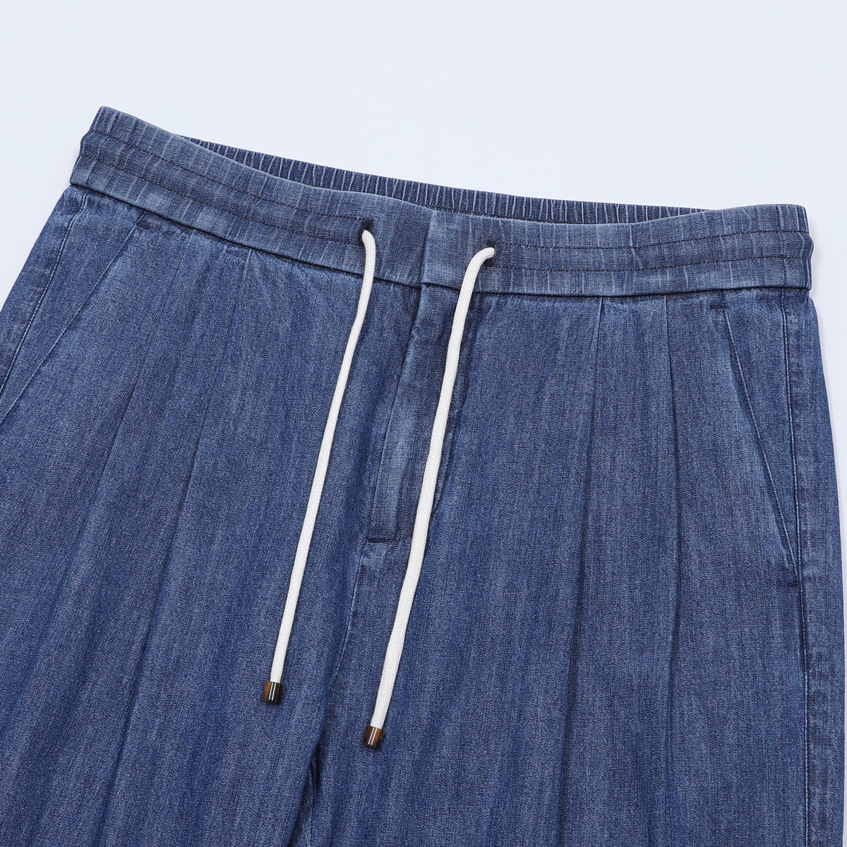 Loro Piana Dark Blue Drawstring Denim Trousers | Women's & Men's Styling