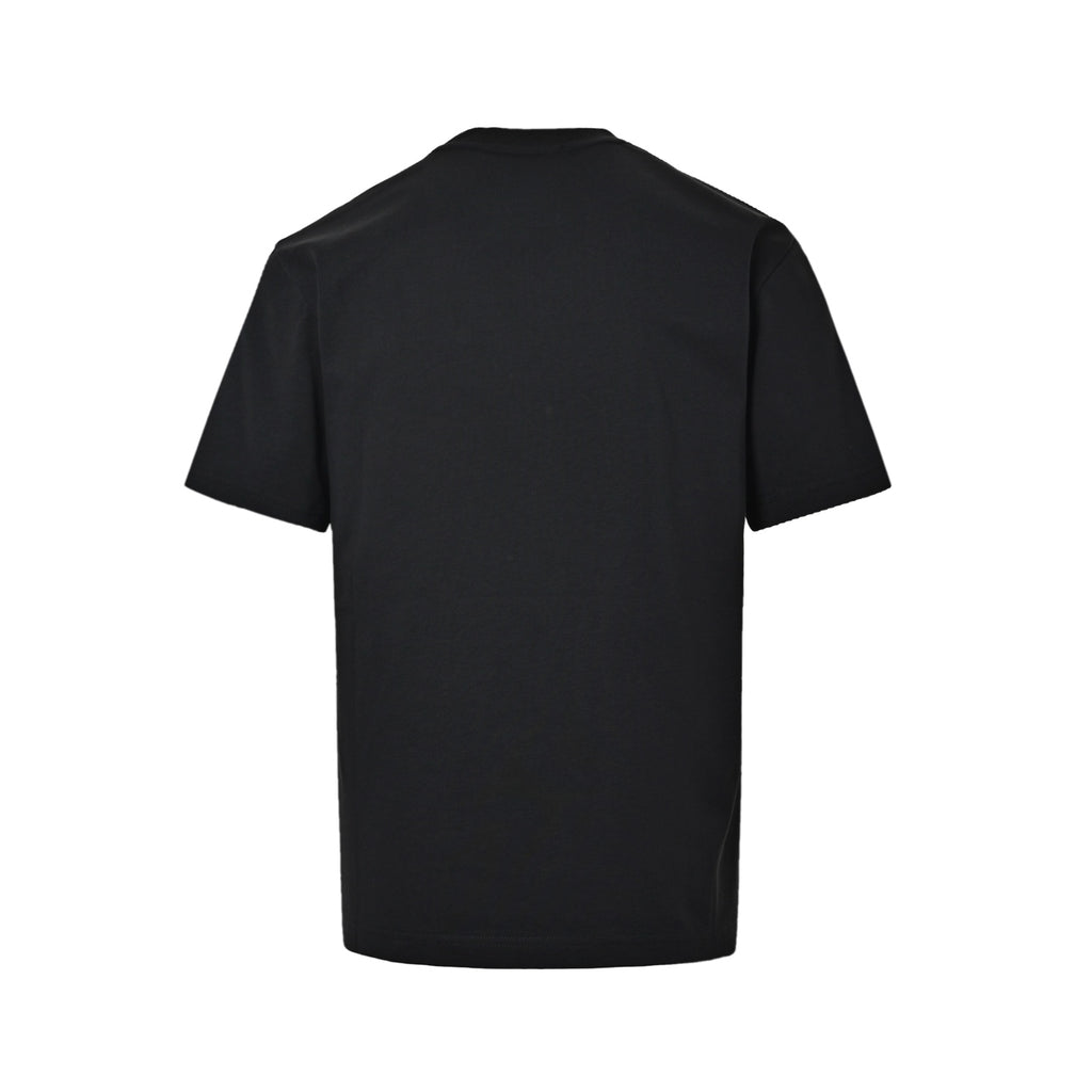 Burberry Oval Knight Check Logo Short-Sleeve T-Shirt in Black