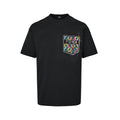 Fendi Multicolor FF Pocket Print Short-Sleeve T-Shirt in Black