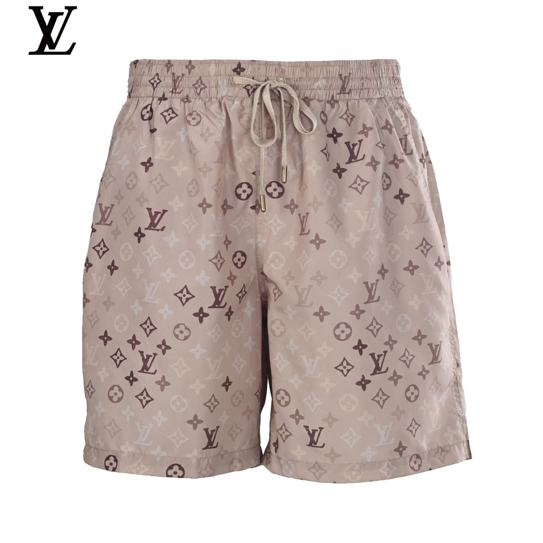Louis Vuitton Beige Monogram Drawstring Swim Shorts