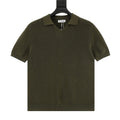 Brunello Cucinelli BC Seagull Collar Knit Short-Sleeve Polo