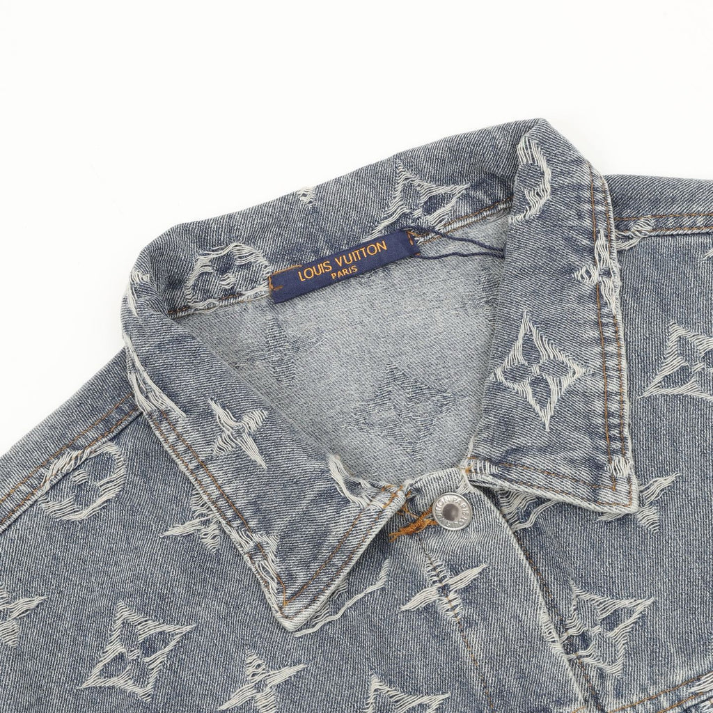 Louis Vuitton Women's & Men's Blue Monogram Jacquard Gradient Denim Jacket