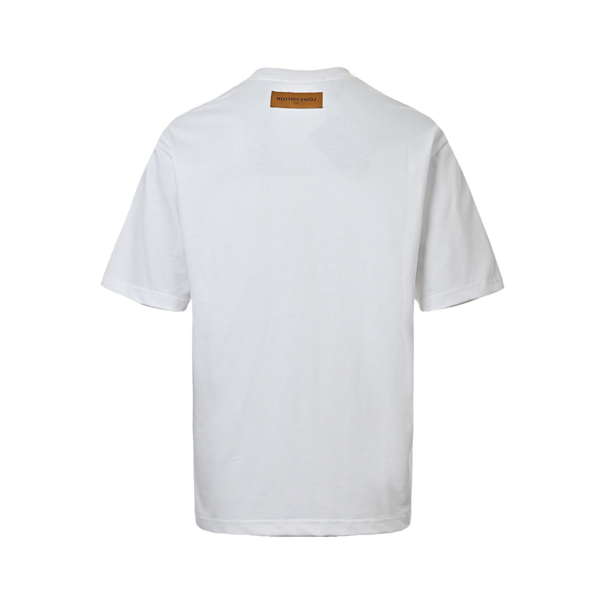 Louis Vuitton Brushstroke LV Logo Print Short-Sleeve T-Shirt in White