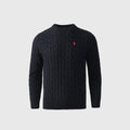 Polo Ralph Lauren Women's Men's Black Cable Knit Crewneck Sweater
