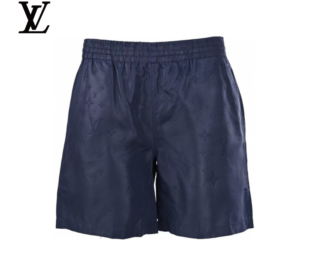 Louis Vuitton Navy Monogram Jacquard Elastic Waist Shorts