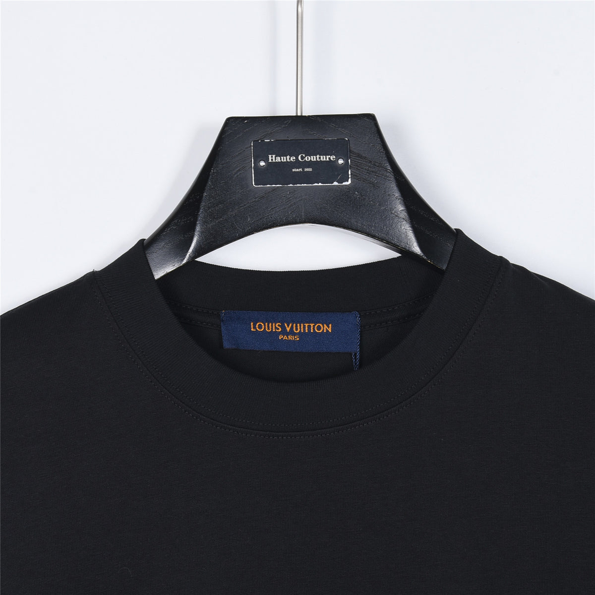 Louis Vuitton Script Vuitton Embroidered Short-Sleeve T-Shirt in Black