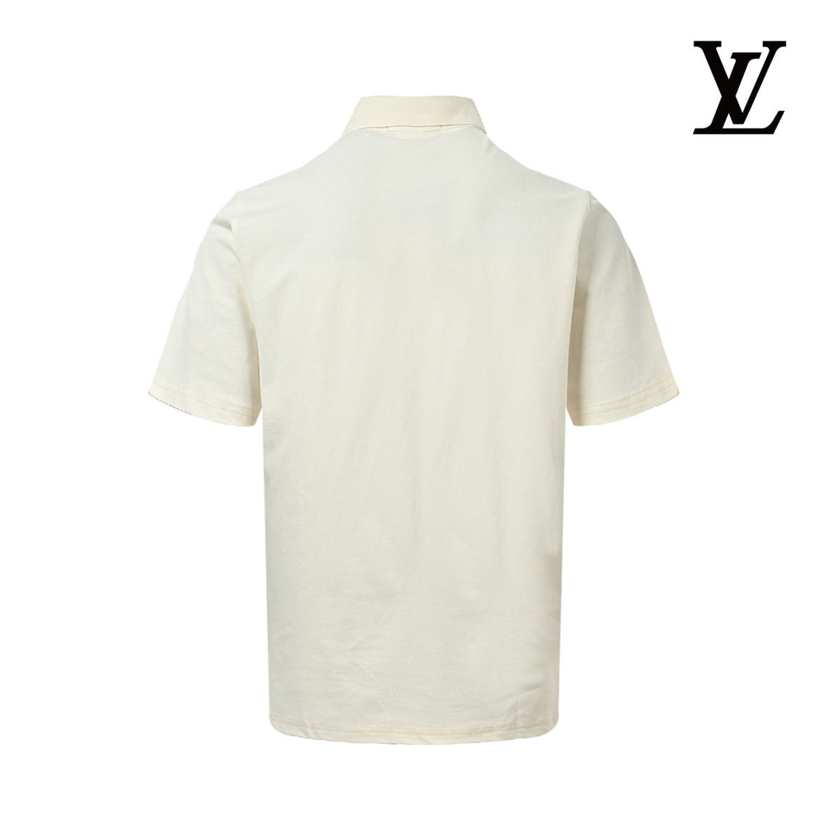 Loro Piana Men's Cream Embroidered Logo Polo Shirt