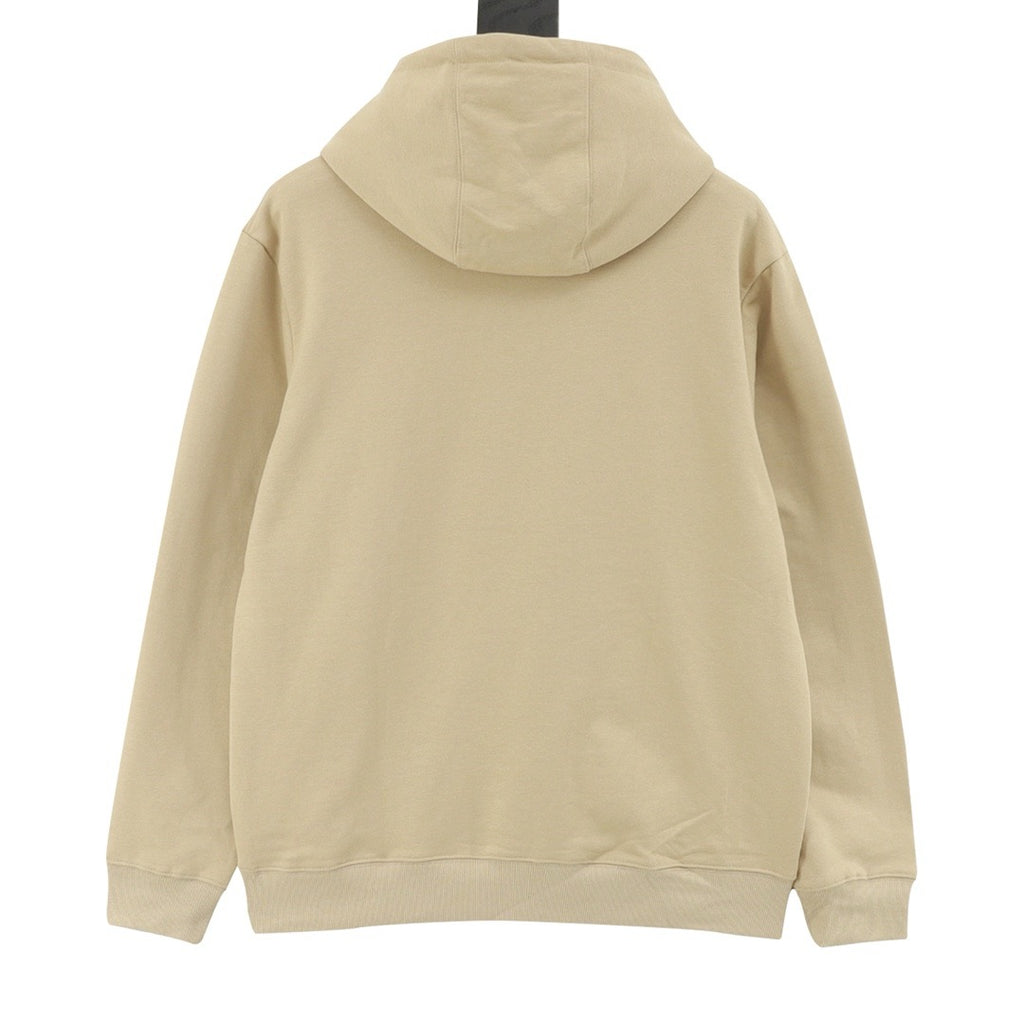 Burberry Women's & Men's Beige Letter Logo Hoodie