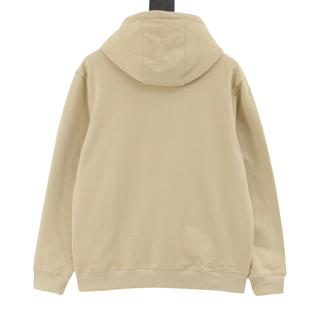 Burberry Women's & Men's Beige Letter Logo Hoodie