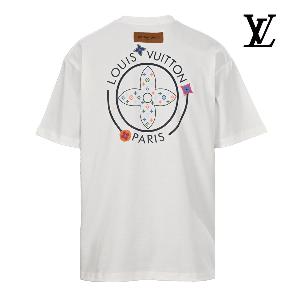 Louis Vuitton Men's White Colorful Monogram Patch T-Shirt