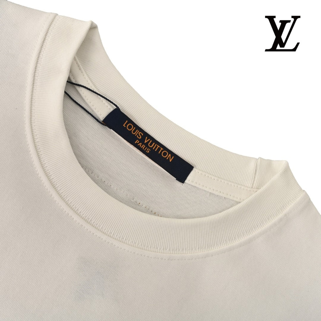 Louis Vuitton Men's White Colorful Monogram Patch T-Shirt