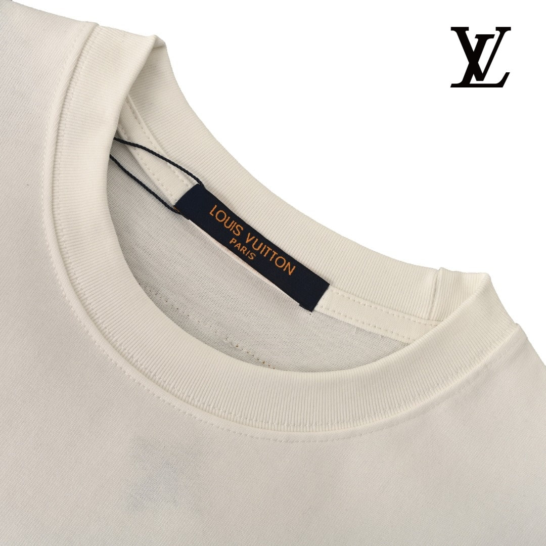 Louis Vuitton Men's White Colorful Monogram Patch T-Shirt