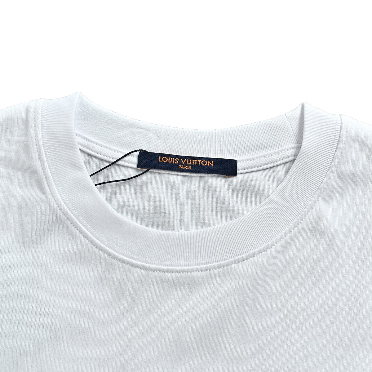 Louis Vuitton Line-Drawing LV Embroidered Short-Sleeve T-Shirt in White