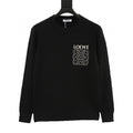 Loewe 25FW Anagram Logo Embroidered Cable Knit Crew Neck Sweater
