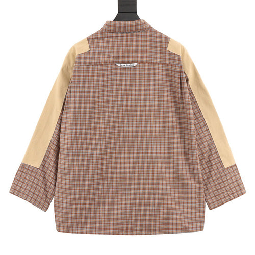Acne Studios Patchwork Plaid Long-Sleeve Shirt