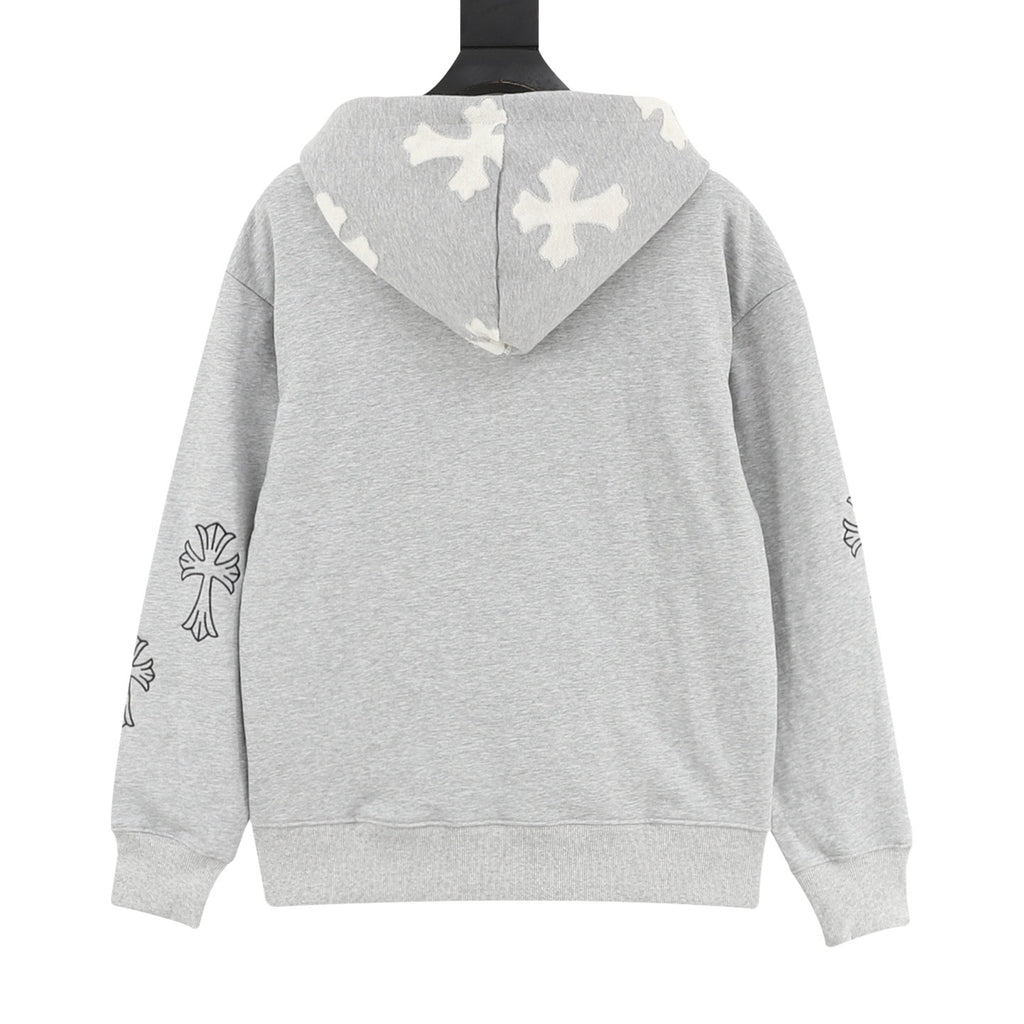 Chrome Hearts Women's / Men's Cross-Print Hoodie in Black