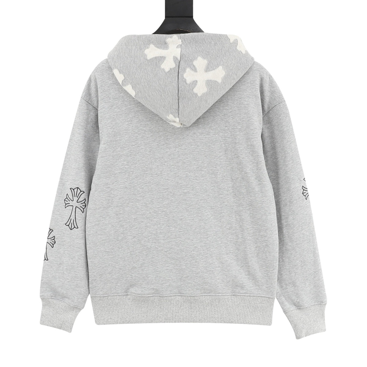 Chrome Hearts Women's / Men's Cross-Print Hoodie in Black