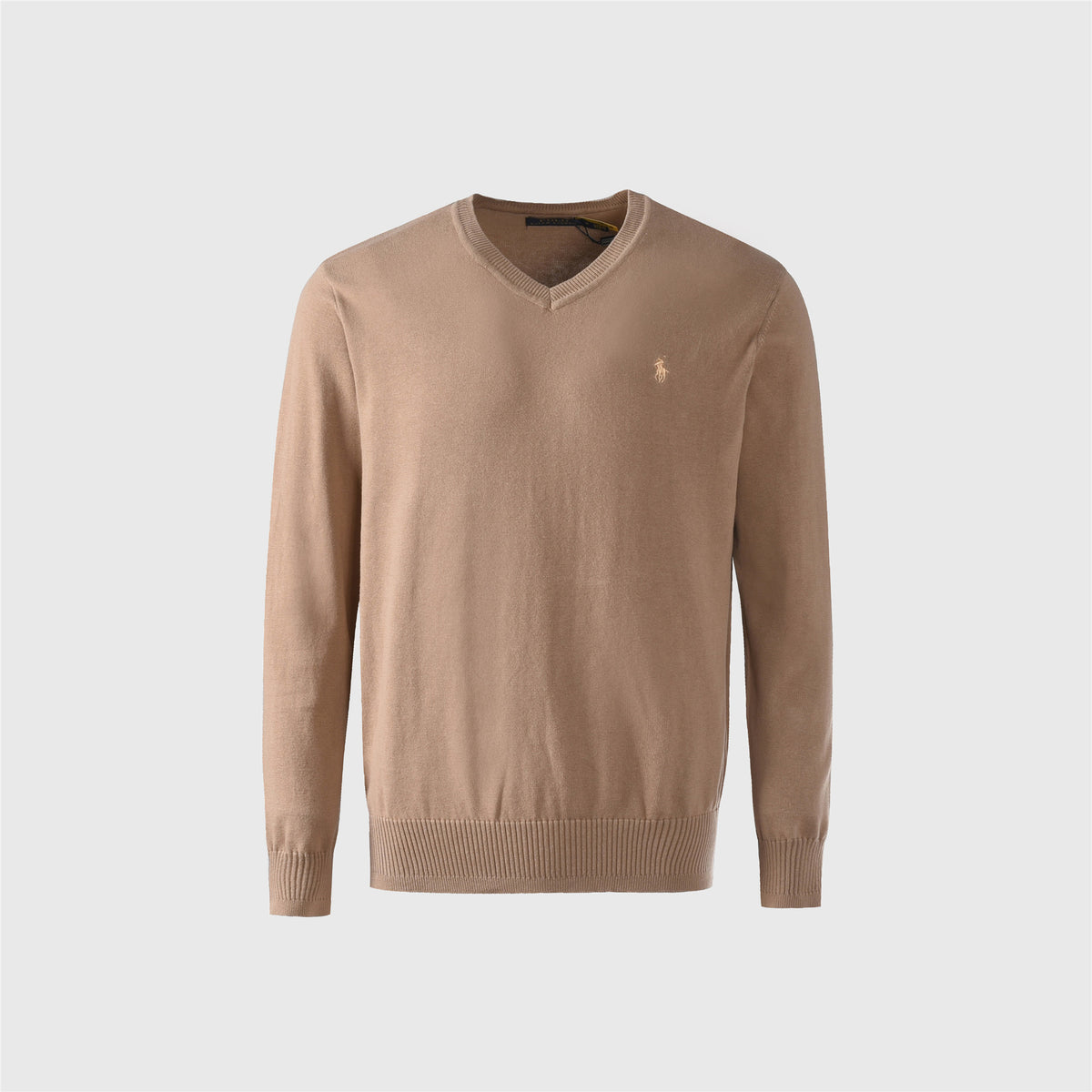 Polo Ralph Lauren Women's & Men's Camel Pony Logo V-Neck Knit Sweater