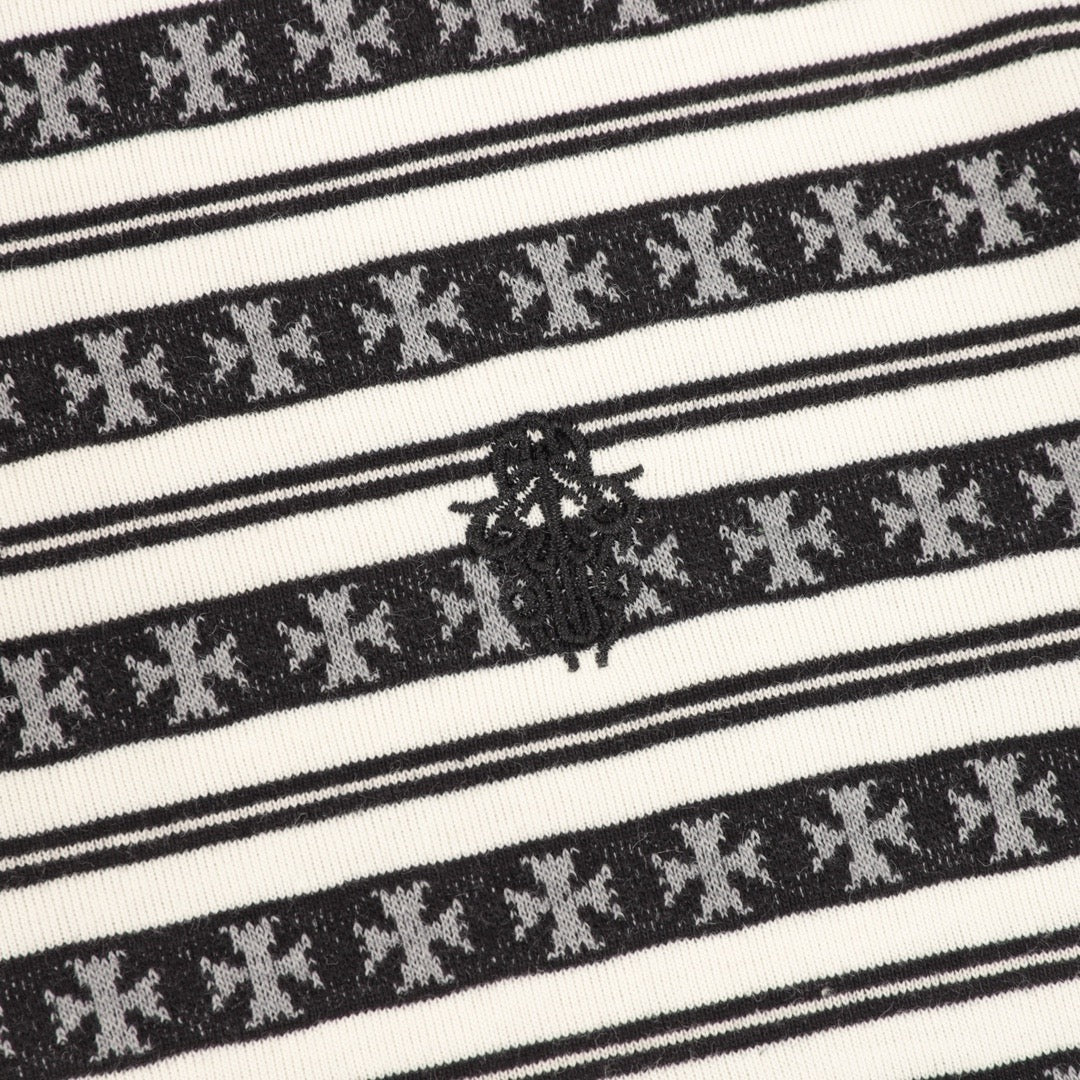 Chrome Hearts 25FW Striped Polo Long-Sleeve T-Shirt