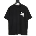 Louis Vuitton Bone-Style LV Logo Short-Sleeve T-Shirt in Black