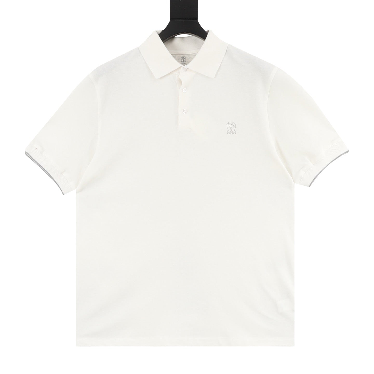 Brunello Cucinelli Small Logo Solid Color Polo Shirt
