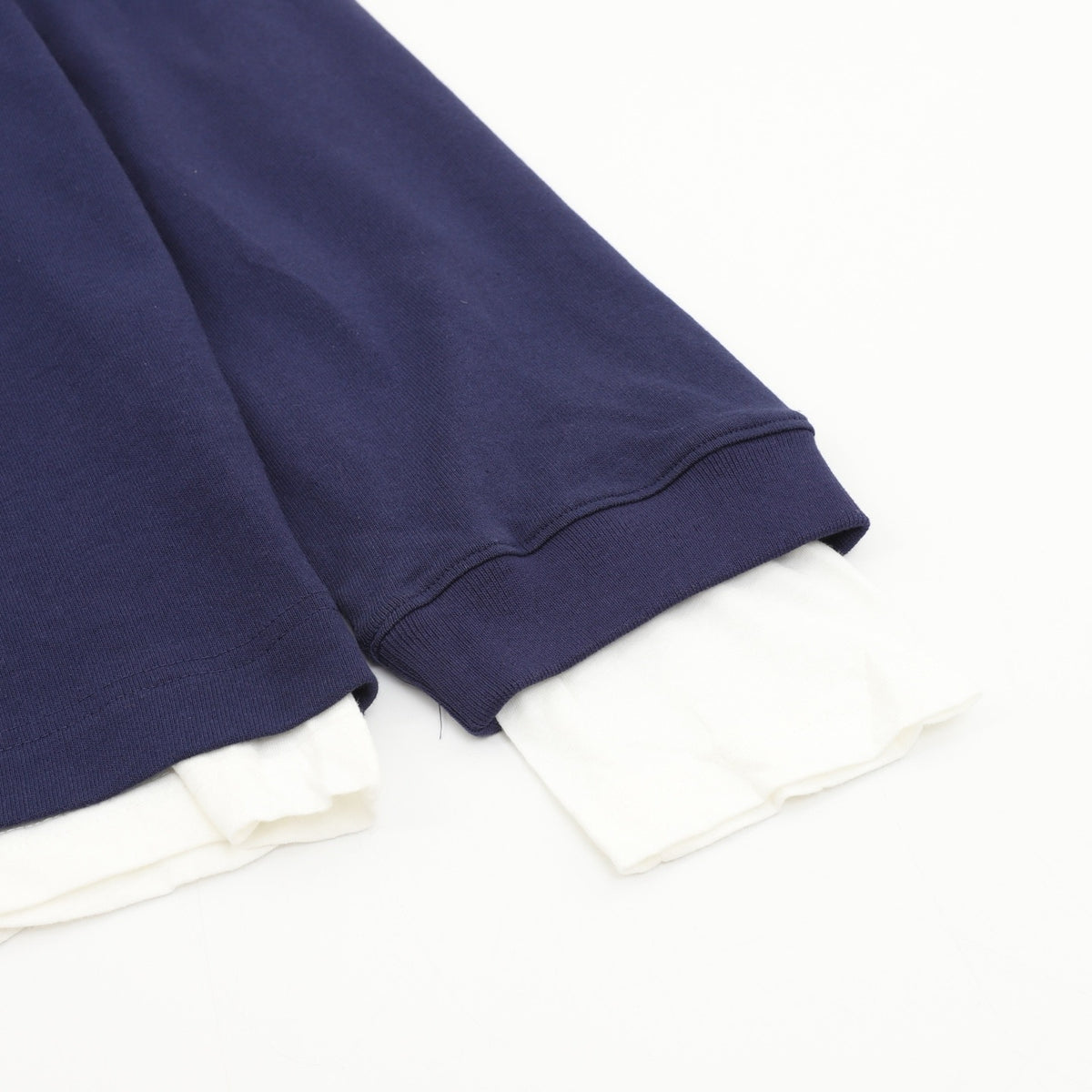 Acne Studios Women's / Men's Layered-Look Long-Sleeve T-Shirt in Navy