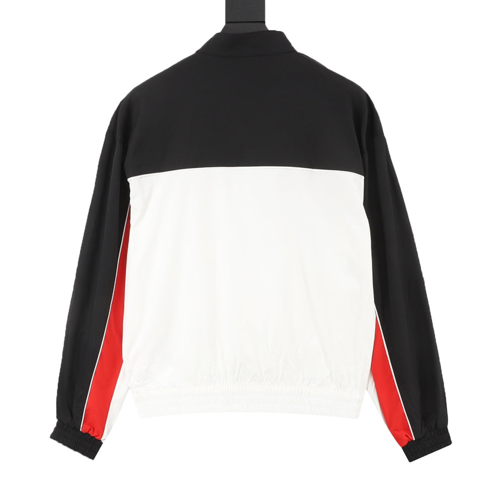Puma Women's Men's Race Ahead Black White Red Color-Block Track Jacket