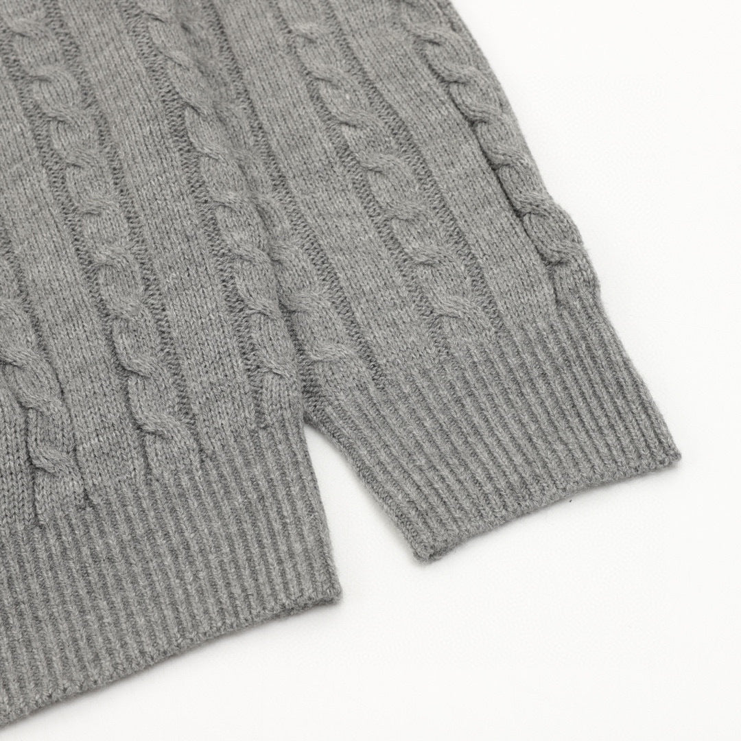 Loewe Retro Cable Knit Crew Neck Pullover Sweater