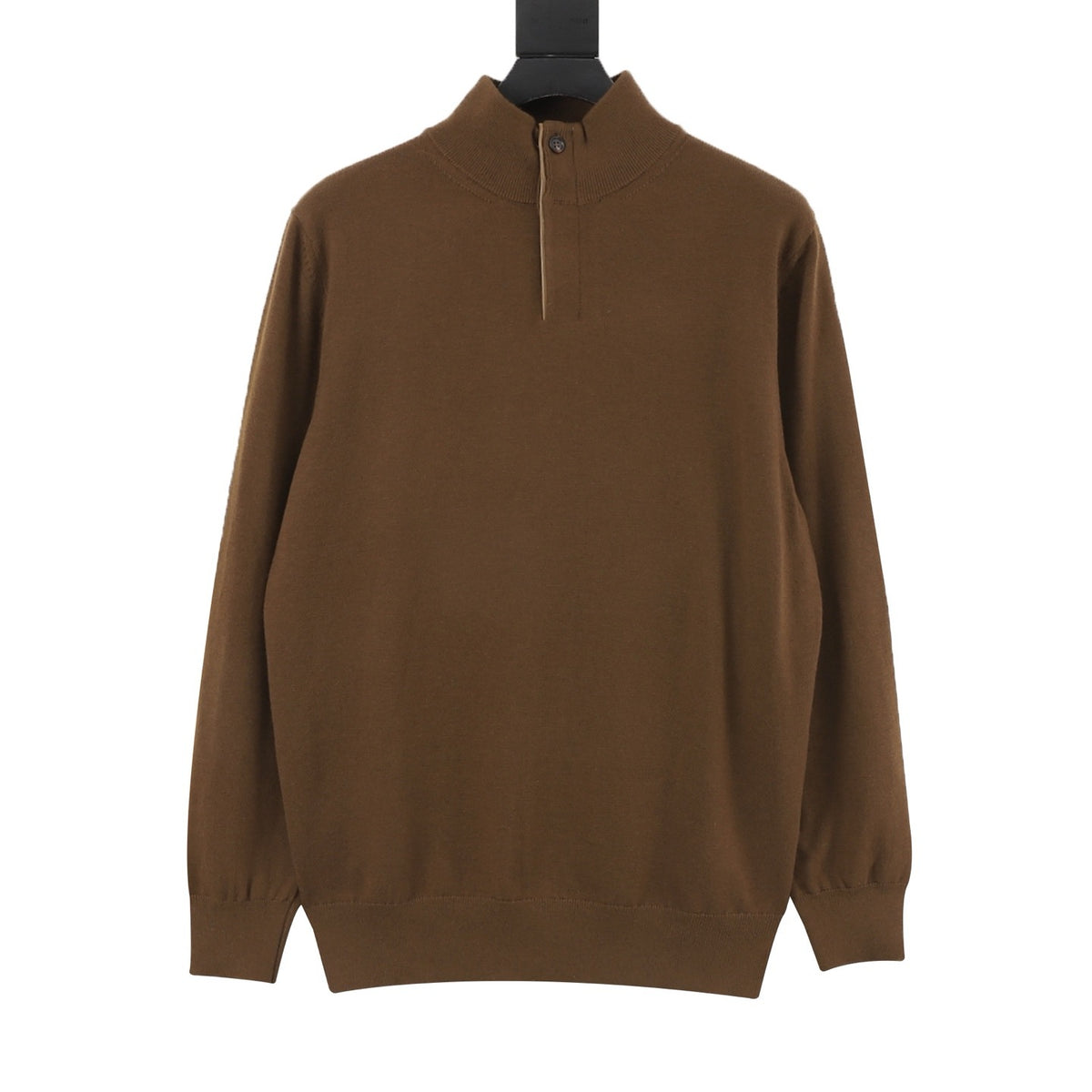 Zegna Women's Men's Brown Half-Zip Cashmere Sweater