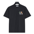 Loewe Rabbit Embroidery and Anagram Short-Sleeve T-Shirt in Black