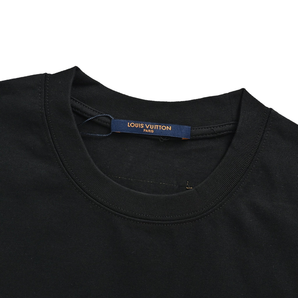 Louis Vuitton "Le Monde Est à Vous" Graphic Short-Sleeve T-Shirt in Black