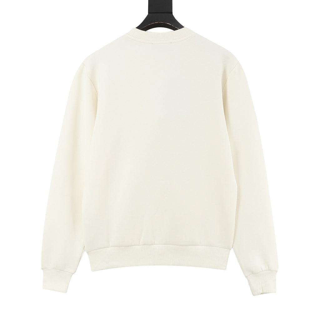 Gucci Women's Men's Cream Embossed Interlocking G Crewneck Sweatshirt