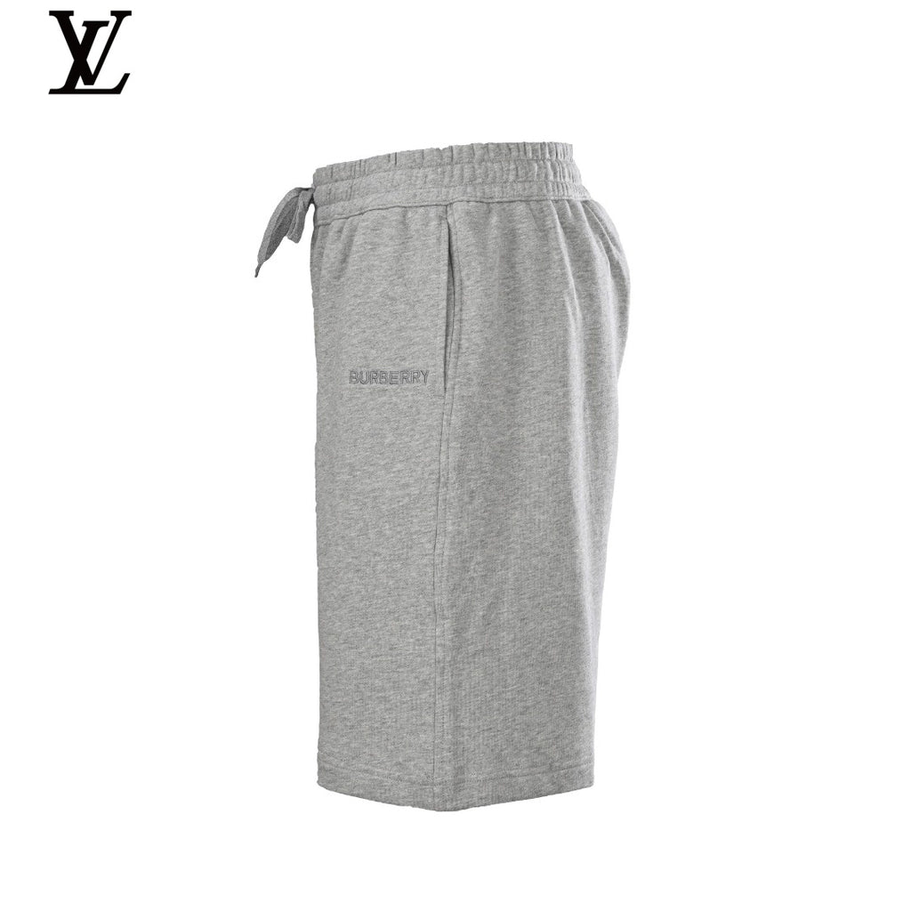 Loewe Men's Grey Embroidered Logo Sweat Shorts
