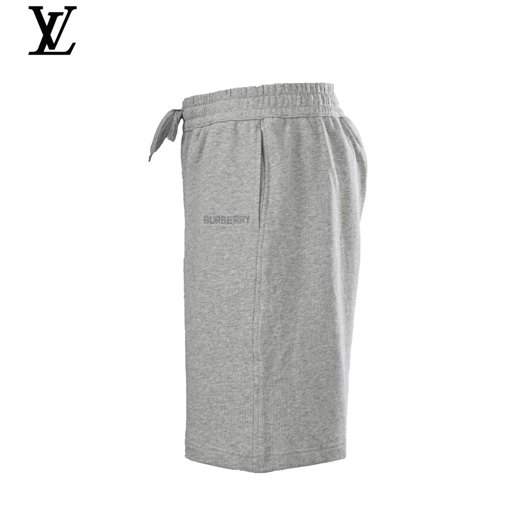 Loewe Men's Grey Embroidered Logo Sweat Shorts